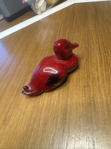 Royal Doulton Flambe Duck Centenary Edition Red Resting Water Fowl Red Bird Rare - Picture 2 of 7