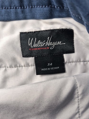 Mens 34 Walter Hagen Chino Golf Shorts Blue - Bild 6 von 11