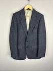 Vintage Harris Tweed The Bay Blazer 40L Tall Wool Sport Coat Scottish  Gray