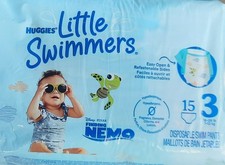Huggies Little Swimmers Disposable Swim Diapers, Size 3 15 diapers total