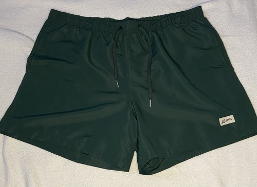 Bather Swim Trunks Mens XL Green Lined Swim Shorts 5" Inseam Retro Beach - Picture 2 of 6