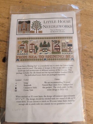 Little House Needleworks- Sea to Shining Sea Charts w/Threads. All 5 & Border - Picture 6 of 6