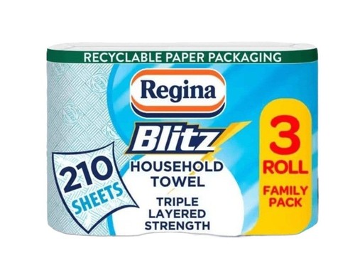 Regina Blitz 3 lagig Küchentuch Jumbo XL Rollen Haushaltstücher 4 8 16 Rollen - Bild 3 von 14