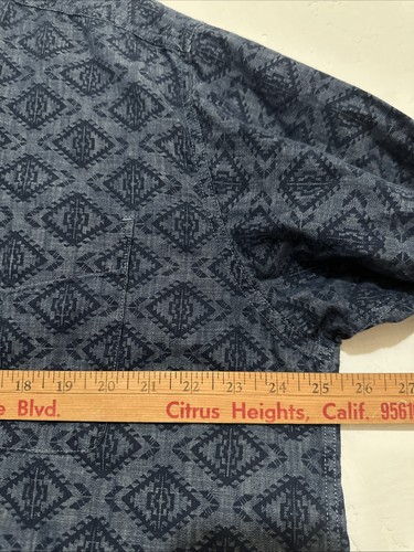 Ariat Men's Keanu Classic Fit Shirt Long Sleeve Western Chambray Blue Size XL - Picture 6 of 7