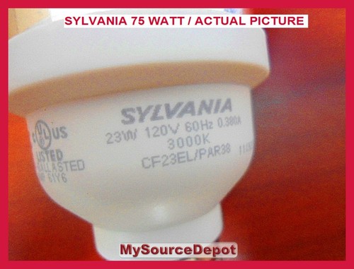 SYLVANIA/OSRAM - 29635,CF23EL/PAR38/830,75 WATTS SOFT WHITE USING ONLY 23 WATTS - Picture 2 of 6