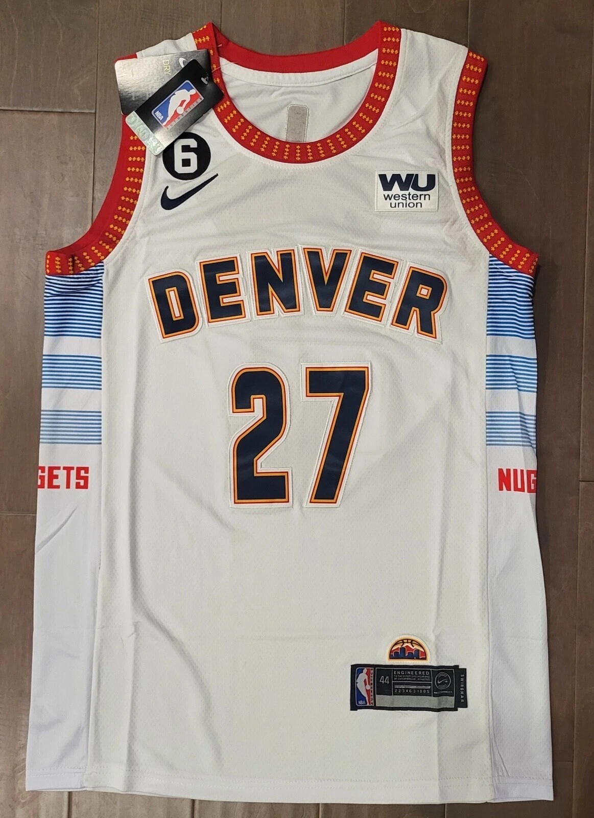Denver Nuggets #27 Jamal Murray Stitched White Association Edition Jersey