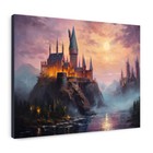Wizard Castle Canvas Print - Fantasy Art Inspired by Iconic Hogwarts Castle