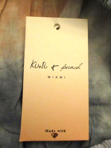 Nuovo con etichetta!! Crop top Kiwi + Punch Miami rosa e blu (blush tempesta) tinta unita, taglia S - Foto 13 di 13