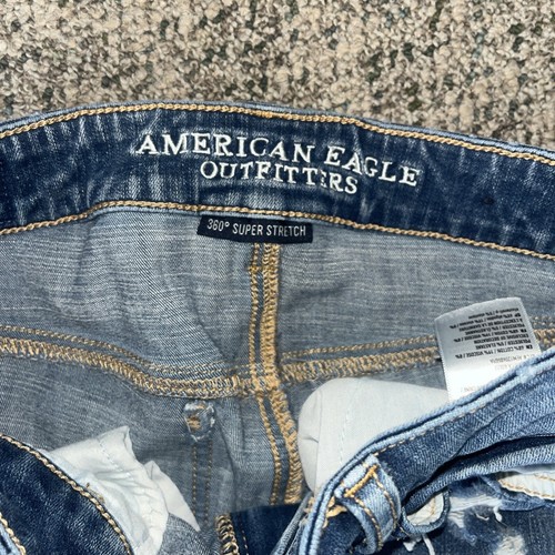 American Eagle Gr.2, 360 Super Stretch Jeans Fransen Unterteil High Rise Jegging* - Bild 2 von 7