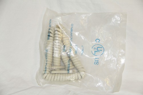 NEW OLD STOCK - Telephone Handset Receiver Cord Phone Curly Coil Cable 4P4C RJ22 - Picture 17 of 72