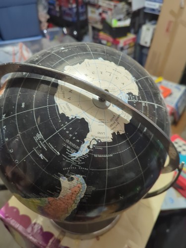 Vintage Encyclopedia Britannica 12" World Globe Replogle 1960's - Picture 8 of 12