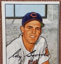 1952 Bowman #214 Ray Boone Cleveland Indians Vintage Original Baseball Card