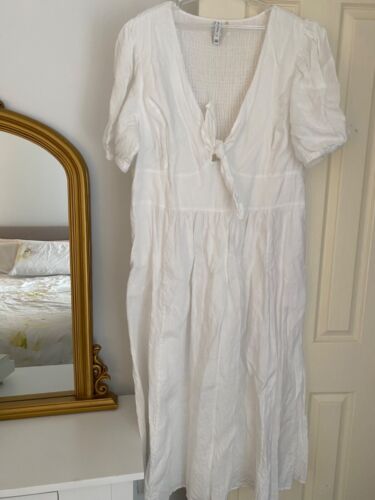 White Commonry Cotton Sundress Plus Size 22AU