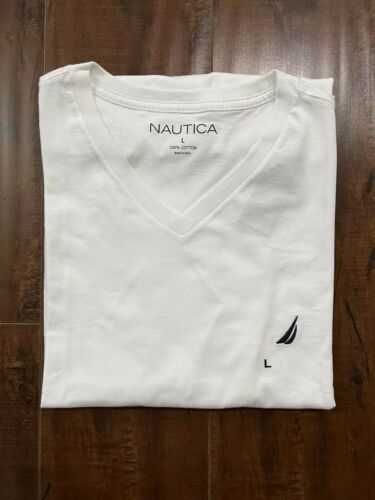 NWT Nautica Men's V Neck Tee Short Sleeve Solid Vee Neck T-Shirt - Picture 3 of 13