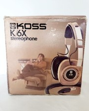 Koss K/6X StereophoneVintage Headphones 10-22000 Hz, 1982, Has Not Been Tested