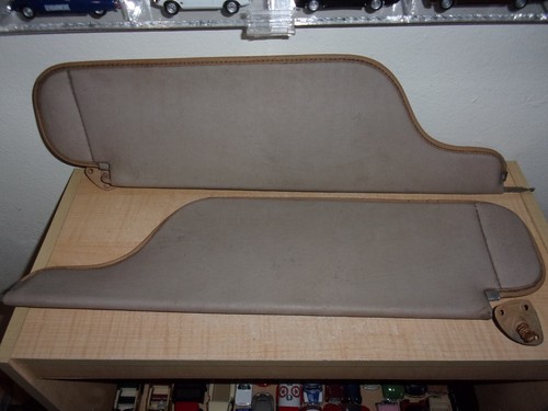 1976-1991 Jeep J10 J20 Wagoneer Cherokee Chief Sun Visors Set Pair Tan OEM