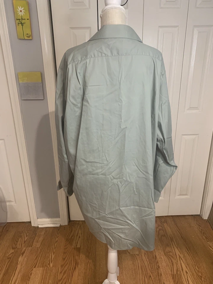 Camisa de vestir Covington Easy Care para hombre verde espuma de mar manga larga bolsillo XL Foto 4 de 4