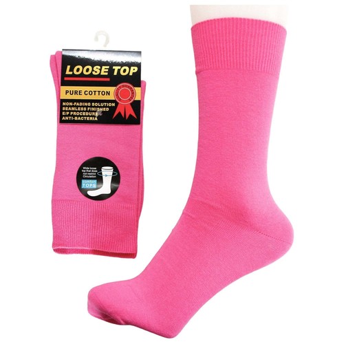 100% Cotton Loose Top Socks Women Medical Diabetic Dress Work Comfort - Picture 11 of 47