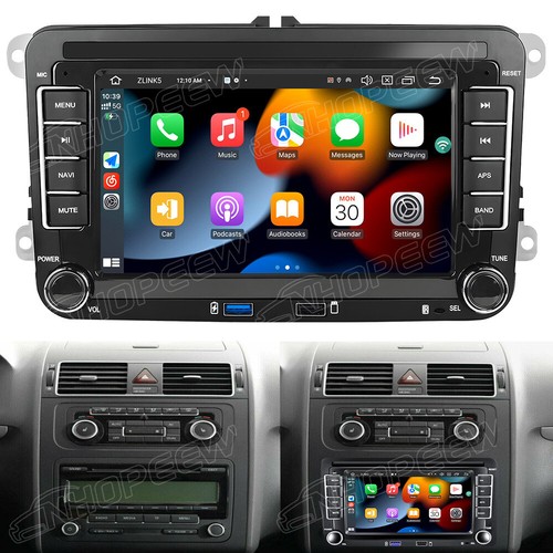 Radio de coche para VW Touran 1T1 1T2 1T3 2003-2010 Android 13 GPS NAVI Carplay 2+64 GB - Imagen 1 de 16