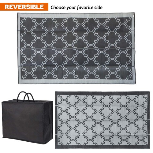 Reversible Mats, Plastic Straw Rug, Modern Area Rug, Large Floor Mat and Rug ... - Picture 2 of 7