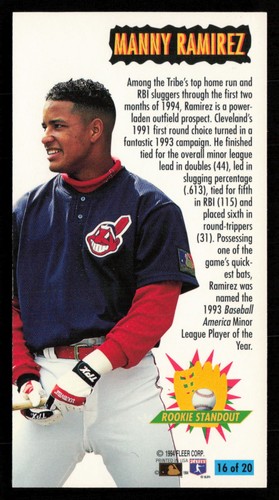 Tarjeta de béisbol Fleer Extra Bases 1994 única alta 2,5" x 4,5" *Tú eliges * - Imagen 353 de 361