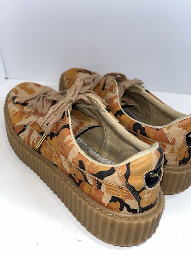 Puma Fenty by Rihanna Sued Orange Creeper Swag Camouflage Sneakers Women’s Sz 10 - Picture 10 of 15