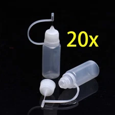 20Pcs 10ML Narrow Tip Applicator Dropper Bottle Needle Tip Squeeze For Art DIY