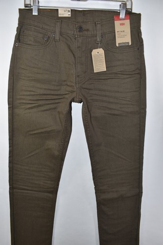 New Levi's 511 Slim Stretch Olive Khaki Brown Jeans Mens Size 32x34 - Picture 6 of 13