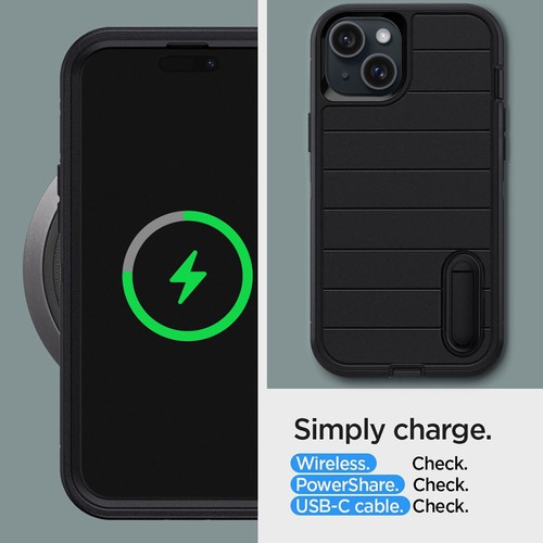 Funda resistente a prueba de golpes con soporte para iPhone 15 Plus/Pro 15 Pro Max - Imagen 17 de 38