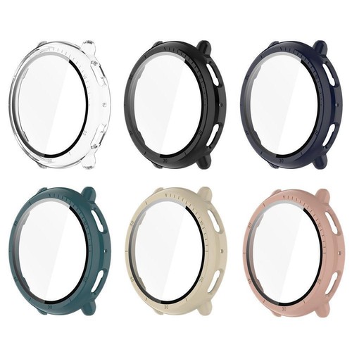 Hard Shell Glass Screen Protector Film Full Frame Case For Amazfit 2 H4S6 L G5Z5 - Zdjęcie 3 z 24