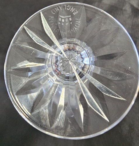 Royal Doulton England Fine Lead Crystal Delicate Bud Vase Diamond Pattern 6.5" - Picture 4 of 4