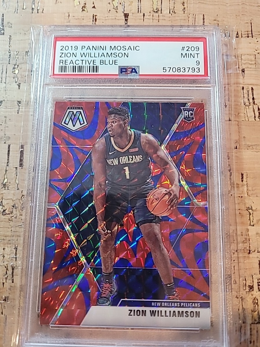 2019 Panini Mosaic Zion Williamson RC Reactive Blue #209 PSA
