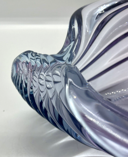 Alfredo Barbini Murano Art Glass Seashell Conch Sculpture Mulberry Purple Bowl - Picture 8 of 8