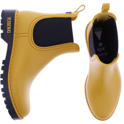 Verbenas | Gaudí Mate | Ocre-Negro/Gelb-Schwarz | Damen Gummistiefel | Chelsea B