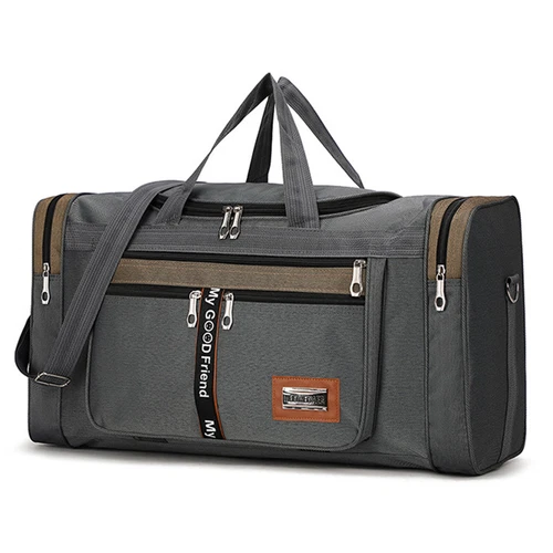 Große Oxford Reisetasche Fitnessstudio 45/60L wasserabweisend Gepäcktasche mit Gurt - Bild 9 von 49