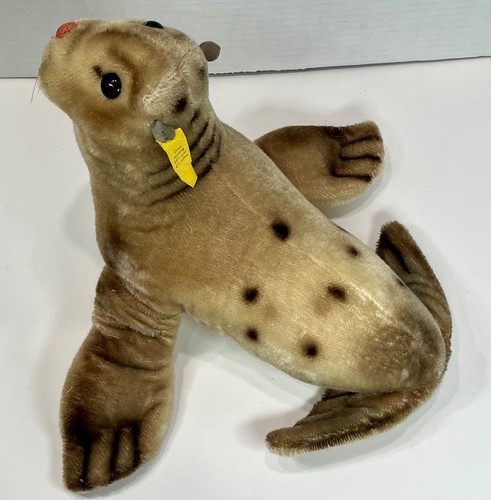 Vintage Steiff 8" Tall Robby Large Seal with Ear Tag - Picture 5 of 5