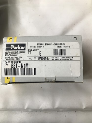 PARKER BST-N1M Quick Connect,Plug,1/8",1/8"-27 31A977 - Picture 2 of 2