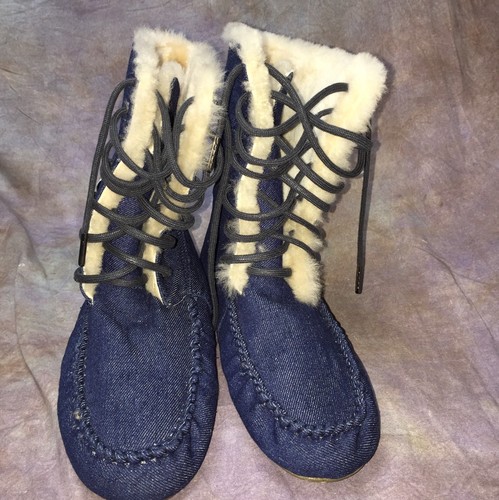 Stivali donna Emu Australia Brooklyn indaco denim taglia 7 - Foto 2 di 8