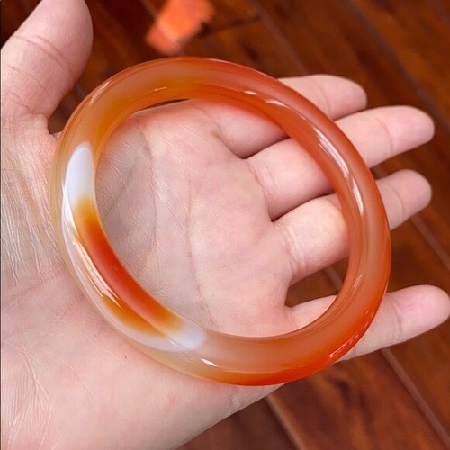 Bracciale Agata Naturale Arancio Giallo Rosso Diametro Interno 61 mm - Forma Tonda MN14 - Foto 10 di 12