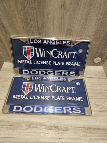 Juego de 2 marcos de matrícula cromados láser WinCraft, Los Angeles Dodgers - Imagen 2 de 2