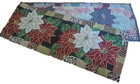 Tapestry Christmas Table Runner Poinsettia Animal Print Festive Holiday 67x13