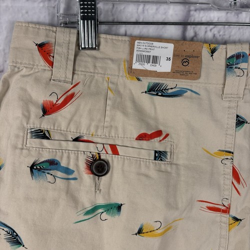 NUEVO CON ETIQUETAS Magellan Exterior Hombres Talla 35 Beige Algodón Pantalones Cortos Señuelos de Pesca con Mosca Sh101 - Imagen 4 de 9