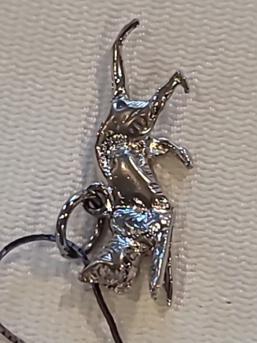 18" Sterling Silver 925 Italy Box Chain w/Stalking Hunting Kitty Cat Pendant - Bild 22 von 24