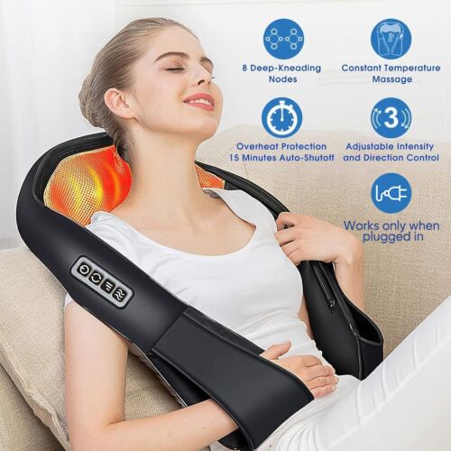 Shiatsu Back and Neck Massager Back Massager Deep Tissue Kneading Massager - Picture 6 of 8