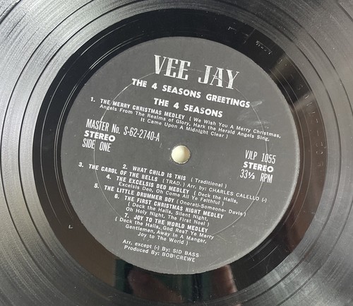 The 4 Seasons Greetings - Vinyl LP Record Vtg Christmas Songs - Frankie Valli - Imagen 11 de 12