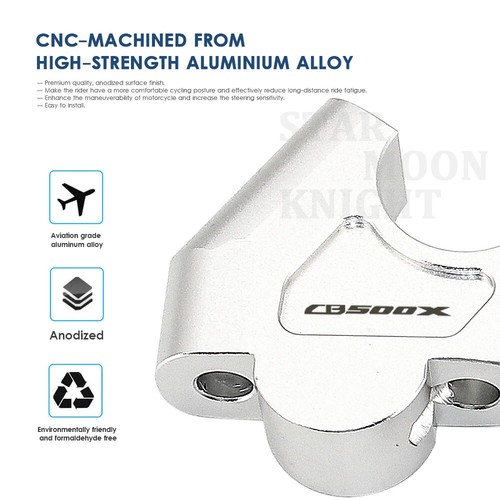 For Honda CB500X CB 500X 2020 Handlebar Riser Clamp Extend Heightening Move Back - Picture 7 of 8