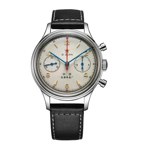Men's Retro Watches 1963 Pilot Watch 42mm Waterproof Vintage Quartz Chronograph - Picture 9 of 15