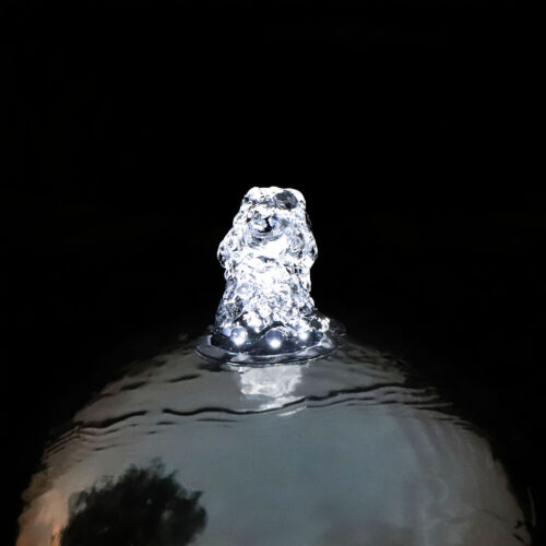 Granit Gartenbrunnen mit Edelstahl Kugel LED Stein Wasserspiel Garten Brunnen - Bild 5 von 7