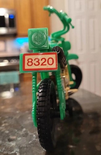 Vintage PROCESSED PLASTIC Green HONDA TRAIL 70 DIRT BIKE Motocross Cycle Toy - Picture 7 of 17
