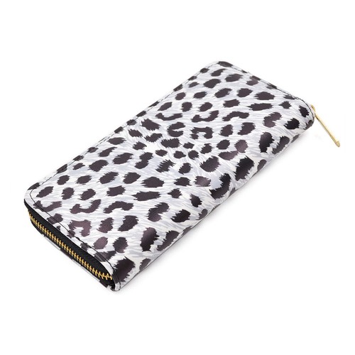 Premium Vegan Leather Animal Print Continental Zip Around Wallet - Diff Colors - Picture 8 of 33